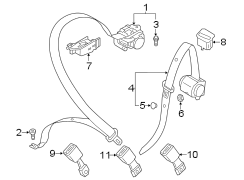 RESTRAINT SYSTEMS. REAR SEAT BELTS.