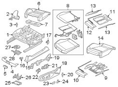 SEATS & TRACKS. FRONT SEAT COMPONENTS.