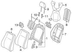 SEATS & TRACKS. FRONT SEAT COMPONENTS.