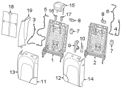 SEATS & TRACKS. REAR SEAT COMPONENTS.