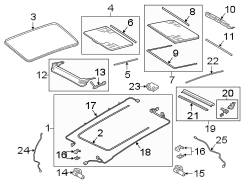 Sunroof Glass Seal (Front, Rear)