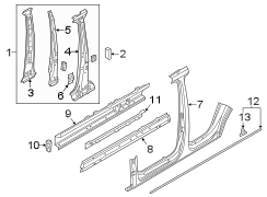 Body B-Pillar Reinforcement Insulator