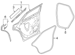 REAR DOOR. DOOR & COMPONENTS.