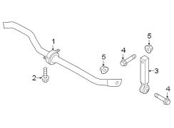 REAR SUSPENSION. STABILIZER BAR & COMPONENTS.