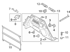 Interior Quarter Panel Trim Panel Access Cover