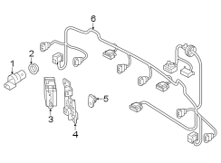 Rear bumper. Electrical components.