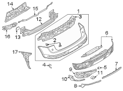 Bumper Cover Spacer Panel (Lower). Bumper Cover Spacer.