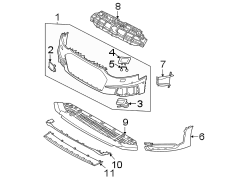 Front bumper & grille. Bumper & components.