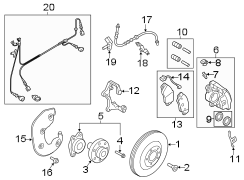 FRONT SUSPENSION. BRAKE COMPONENTS.