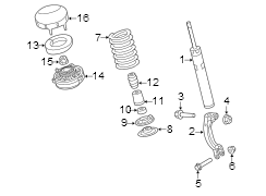 FRONT SUSPENSION. STRUTS & COMPONENTS.