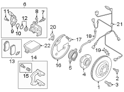 REAR SUSPENSION. BRAKE COMPONENTS.