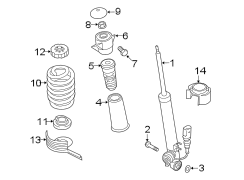 REAR SUSPENSION. SHOCKS & COMPONENTS.