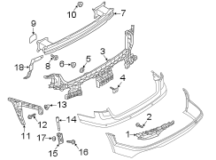 Rear bumper. Bumper & components.