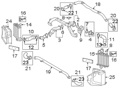 Intercooler Pipe (Upper, Lower). A pipe that transfers.