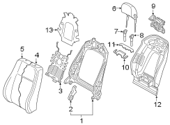 SEATS & TRACKS. FRONT SEAT COMPONENTS.