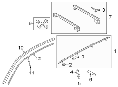 Image of Roof Luggage Carrier Cross Rail image for your 2022 Audi Q8 3.0L V6 MILD HYBRID EV-GAS (MHEV) A/T  