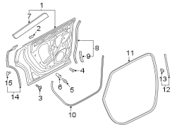 REAR DOOR. DOOR & COMPONENTS.