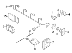 REAR BUMPER. ELECTRICAL COMPONENTS.