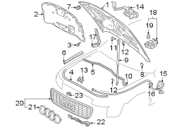 HOOD & GRILLE. GRILLE & COMPONENTS. HOOD & COMPONENTS.