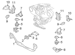 ENGINE / TRANSAXLE. ENGINE & TRANS MOUNTING.