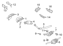 EXHAUST SYSTEM. EXHAUST COMPONENTS. MANIFOLD.