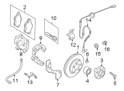 FRONT SUSPENSION. BRAKE COMPONENTS.