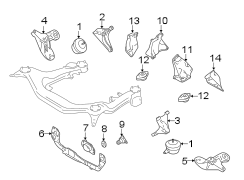 ENGINE / TRANSAXLE. ENGINE & TRANS MOUNTING.