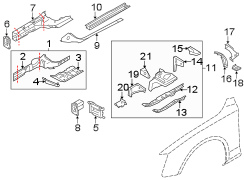 FENDER. STRUCTURAL COMPONENTS & RAILS.