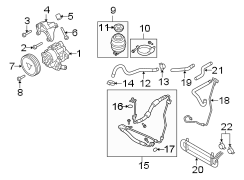 STEERING GEAR & LINKAGE. PUMP & HOSES.