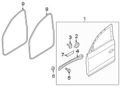 FRONT DOOR. DOOR & COMPONENTS.