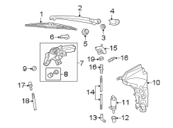 LIFT GATE. WIPER & WASHER COMPONENTS. (1/1)