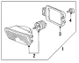 Fog lamp Assembly. Fog lights. (Left). Part includes lens &.