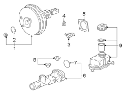 Cowl. Brake components.