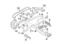 Instrument panel. Ducts.