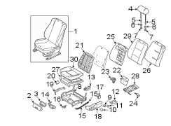 SEATS & TRACKS. FRONT SEAT COMPONENTS.