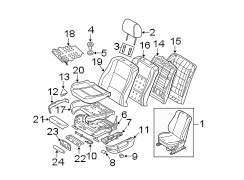 SEATS & TRACKS. FRONT SEAT COMPONENTS.