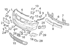 Front bumper & grille. Pillars. Rocker & floor. Bumper & components.