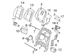 SEATS & TRACKS. FRONT SEAT COMPONENTS.