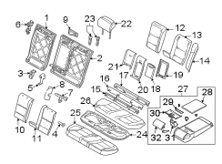 SEATS & TRACKS. REAR SEAT COMPONENTS.