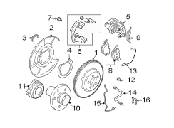 REAR SUSPENSION. BRAKE COMPONENTS.