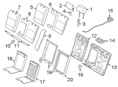 Seats & tracks. Rear seat components.