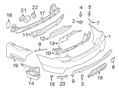 REAR BUMPER. BUMPER & COMPONENTS.