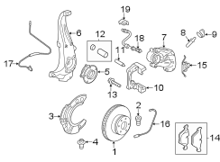 FRONT SUSPENSION. BRAKE COMPONENTS.