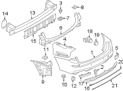 REAR BUMPER. BUMPER & COMPONENTS.