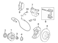 FRONT SUSPENSION. BRAKE COMPONENTS.