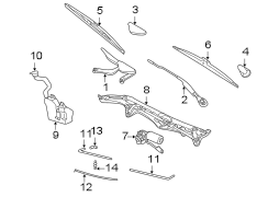 WINDSHIELD. WIPER & WASHER COMPONENTS.