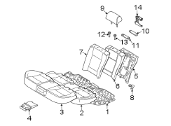 SEATS & TRACKS. REAR SEAT COMPONENTS.