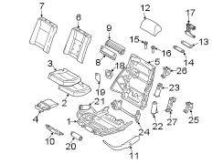 SEATS & TRACKS. REAR SEAT COMPONENTS.