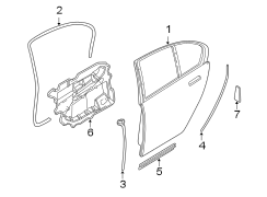 REAR DOOR. DOOR & COMPONENTS.