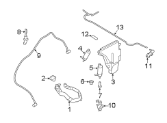 Front lamps. Washer components.